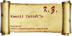 Kasztl Zoltán névjegykártya